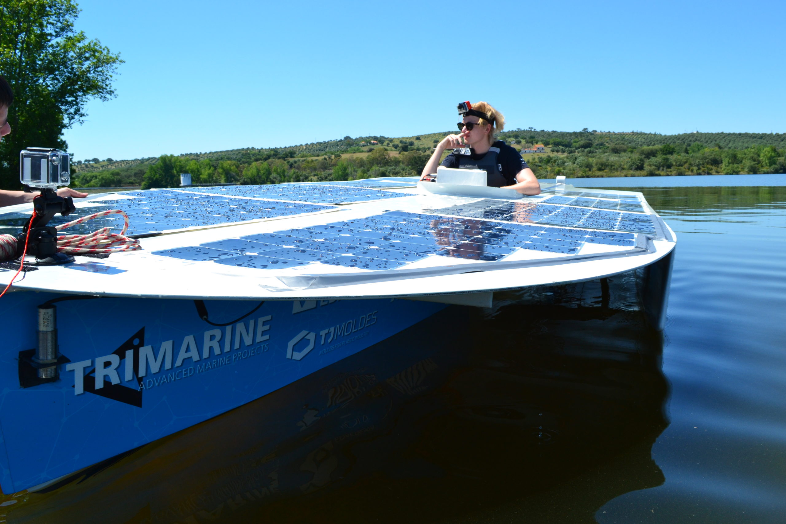 Técnico Solar Boat testa em Montargil
