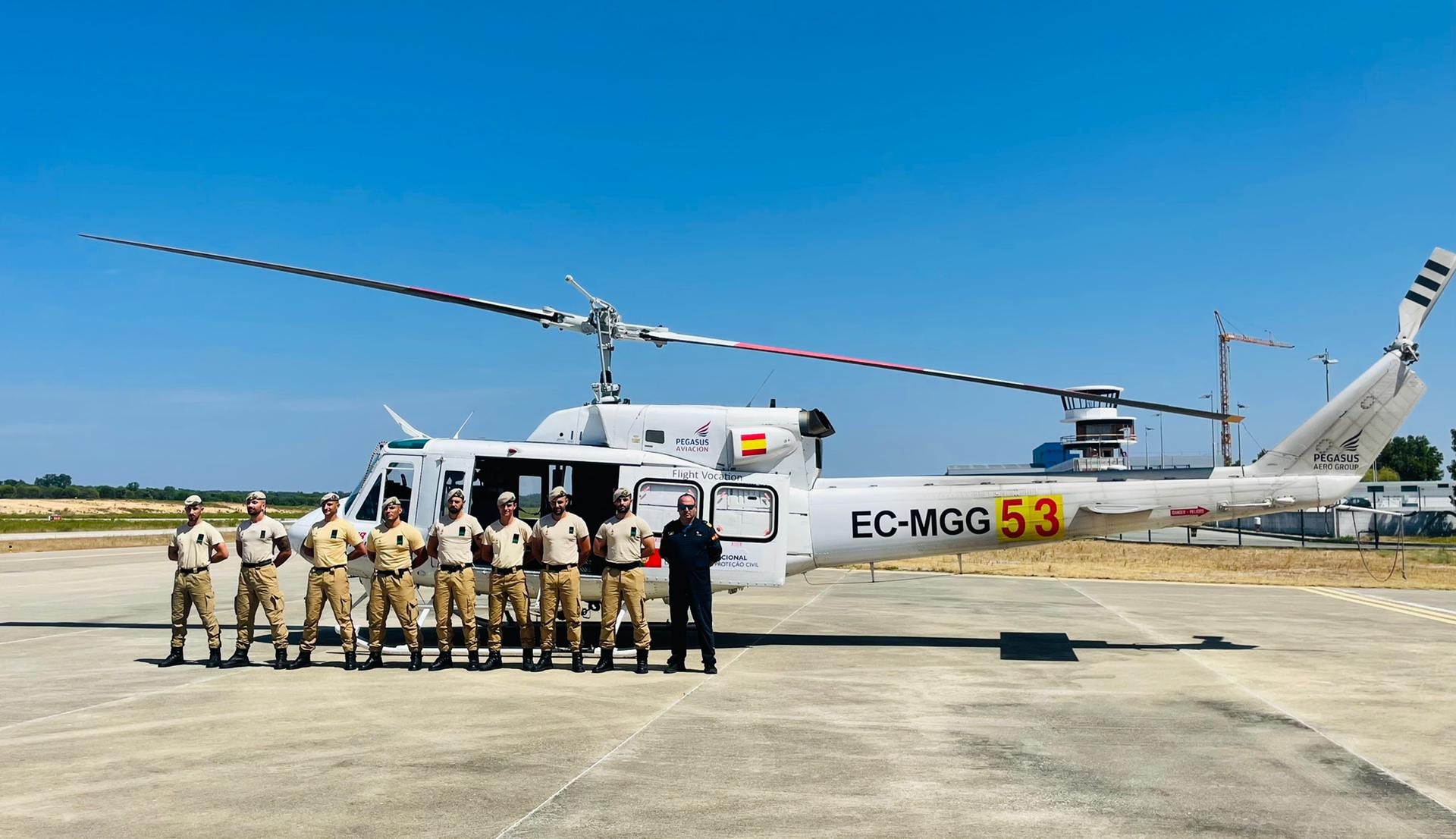 Helicóptero de Combate a Incêndios reposicionado em Ponte de Sor