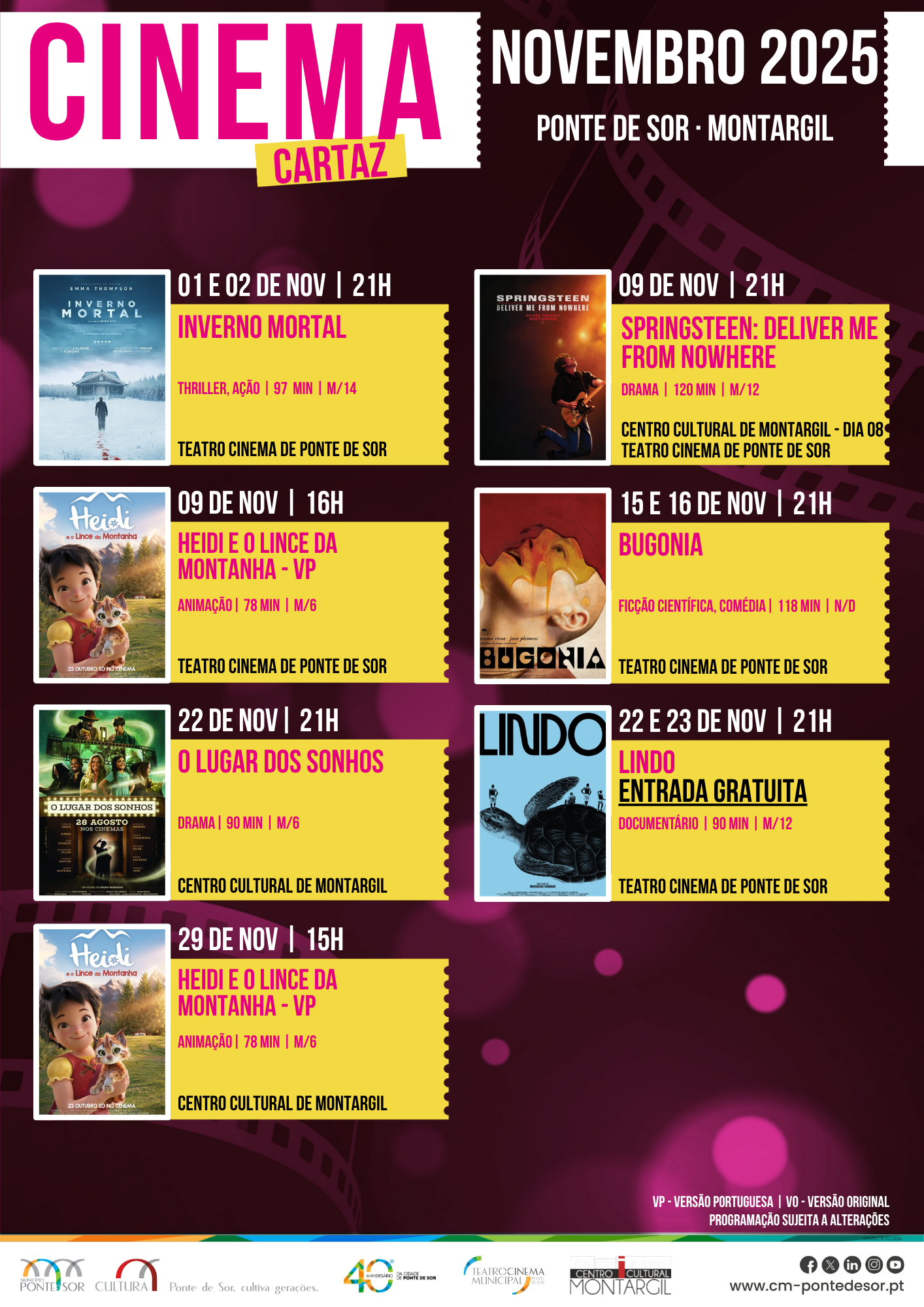 Cinema em Ponte de Sor e Montargil