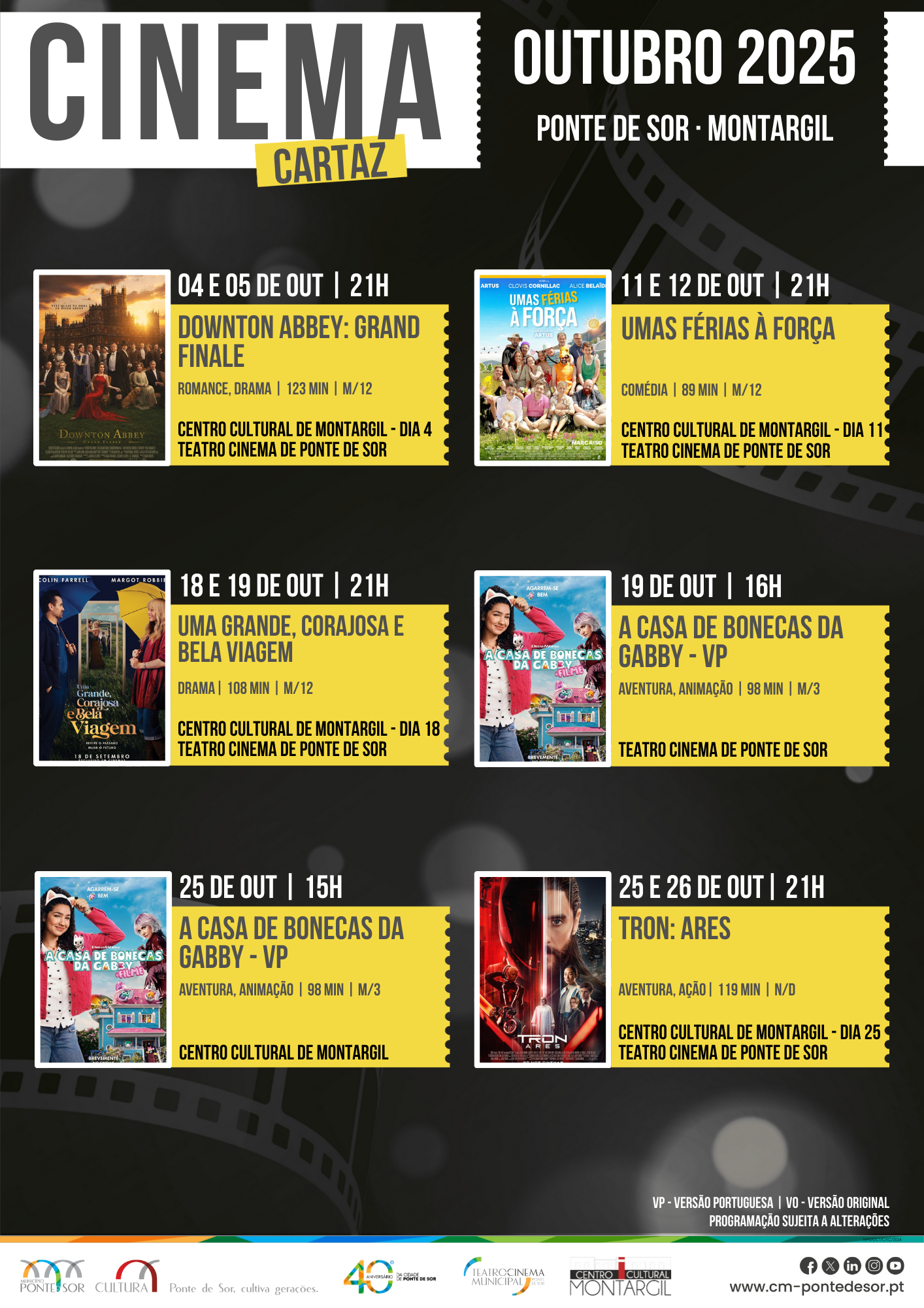 Cinema em Ponte de Sor e Montargil