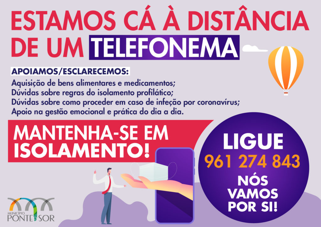 Estamos cá à distância de um telefonema!